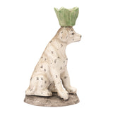 Distressed Cast Iron Dog Taper Holder