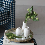 Cream Basket Weave Ceramic Vase