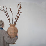 Decorative Hand-Woven Rattan Vase