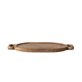 Oval Mango Wood Tray with Handles
