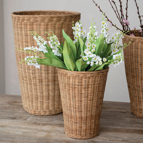 Natural Hand-Woven Rattan Basket