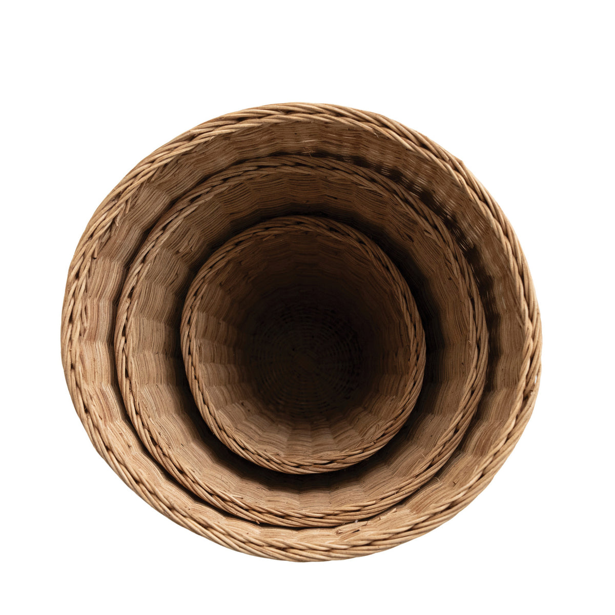 Natural Hand-Woven Rattan Basket