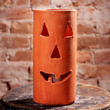 Terracotta Clay Jack-O-Lantern Luminaries