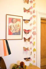Hand-Sewn Butterfly Paper Vertical Garland | East End Press