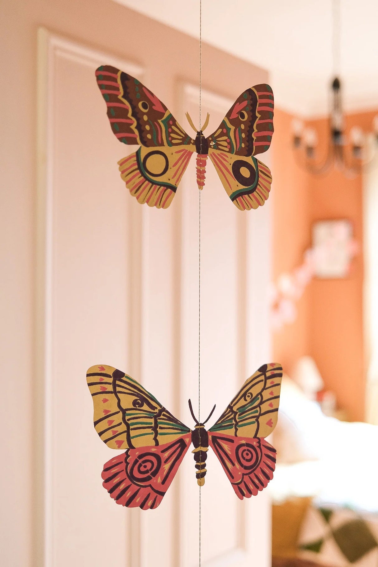 Hand-Sewn Butterfly Paper Vertical Garland | East End Press