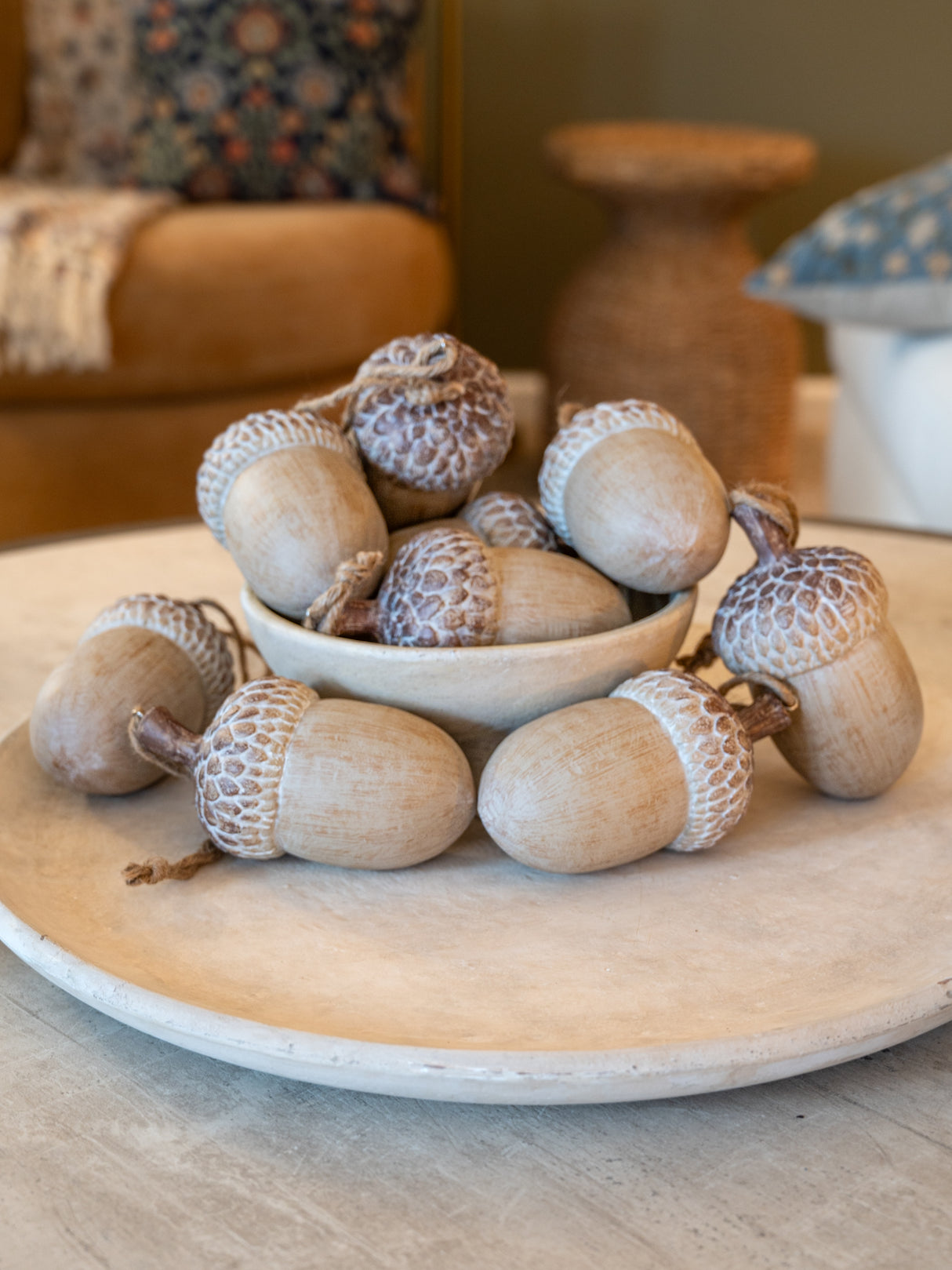 Brown Resin Acorn Ornament