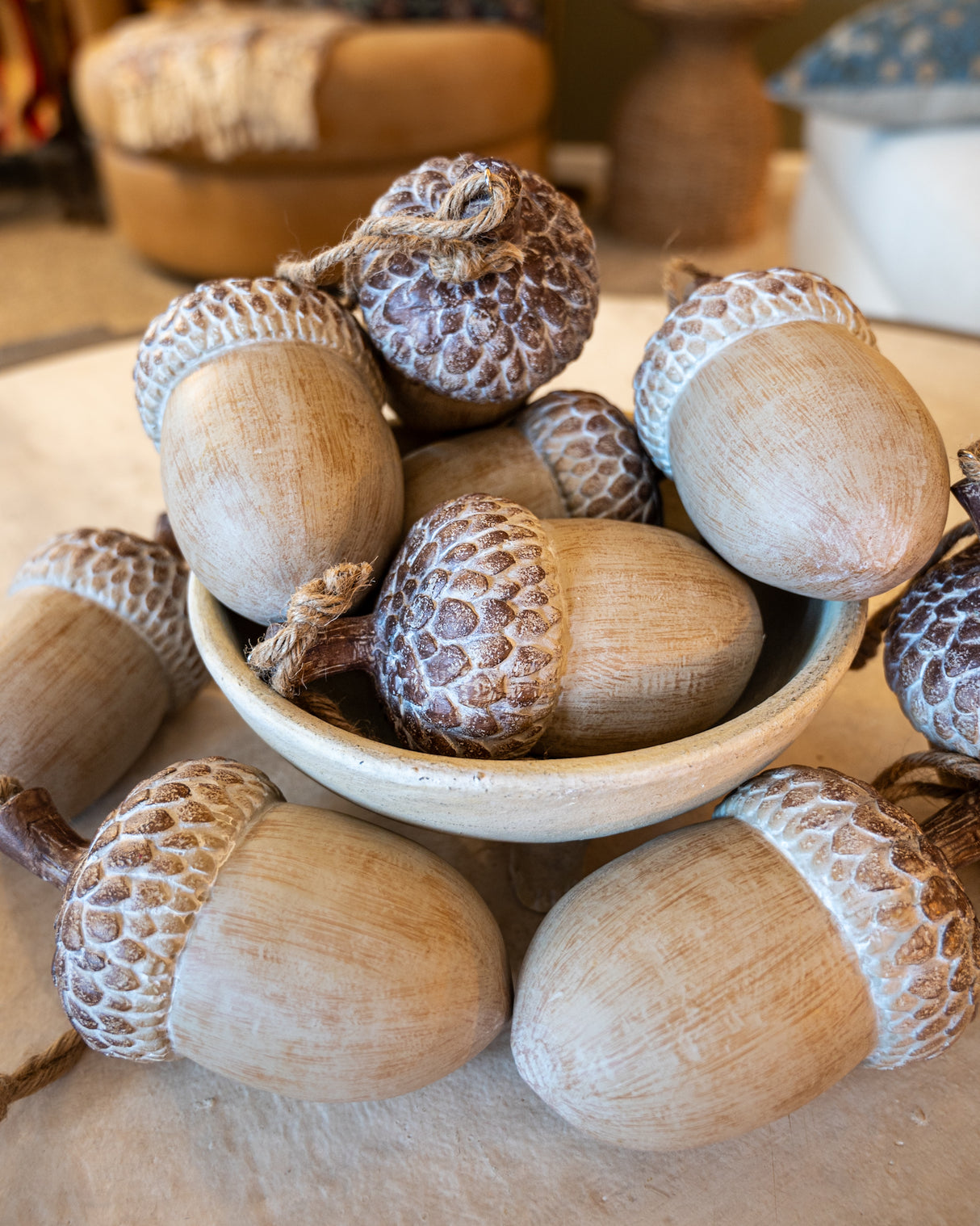 Brown Resin Acorn Ornament