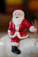 Cast Iron Polar Bear with Santa