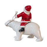 Cast Iron Polar Bear with Santa