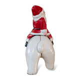 Cast Iron Polar Bear with Santa