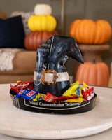 Recycled Iron Halloween Witch Hat Candy Bucket
