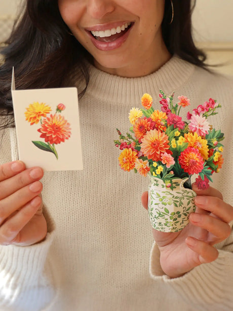 Mini Dahlia Sunrise Pop-Up Card | FreshCut Paper