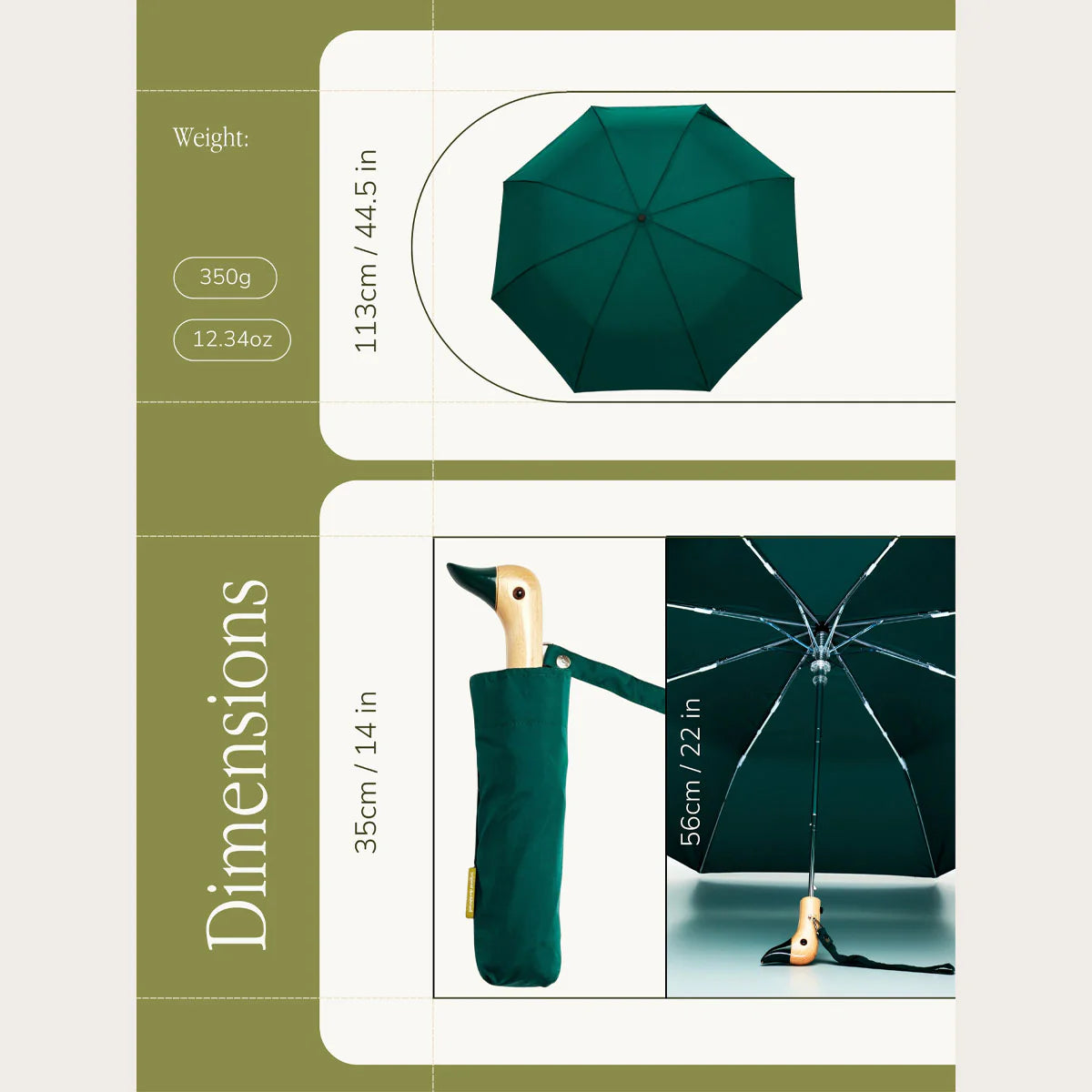 Original Duckhead Sustainable Compact Umbrella