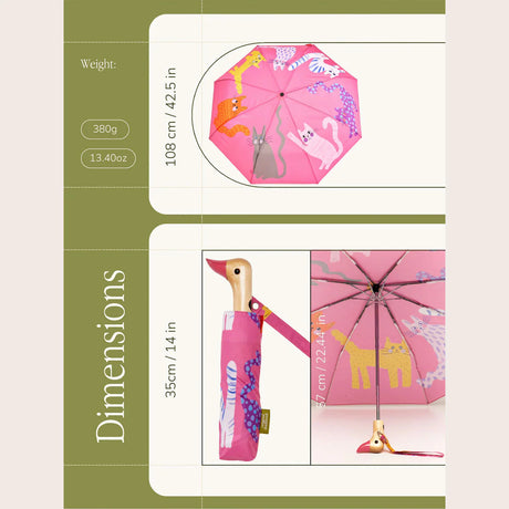 Original Duckhead Arty Cats Compact Umbrella