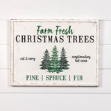 Farm Fresh Christmas Trees Metal Wall Sign