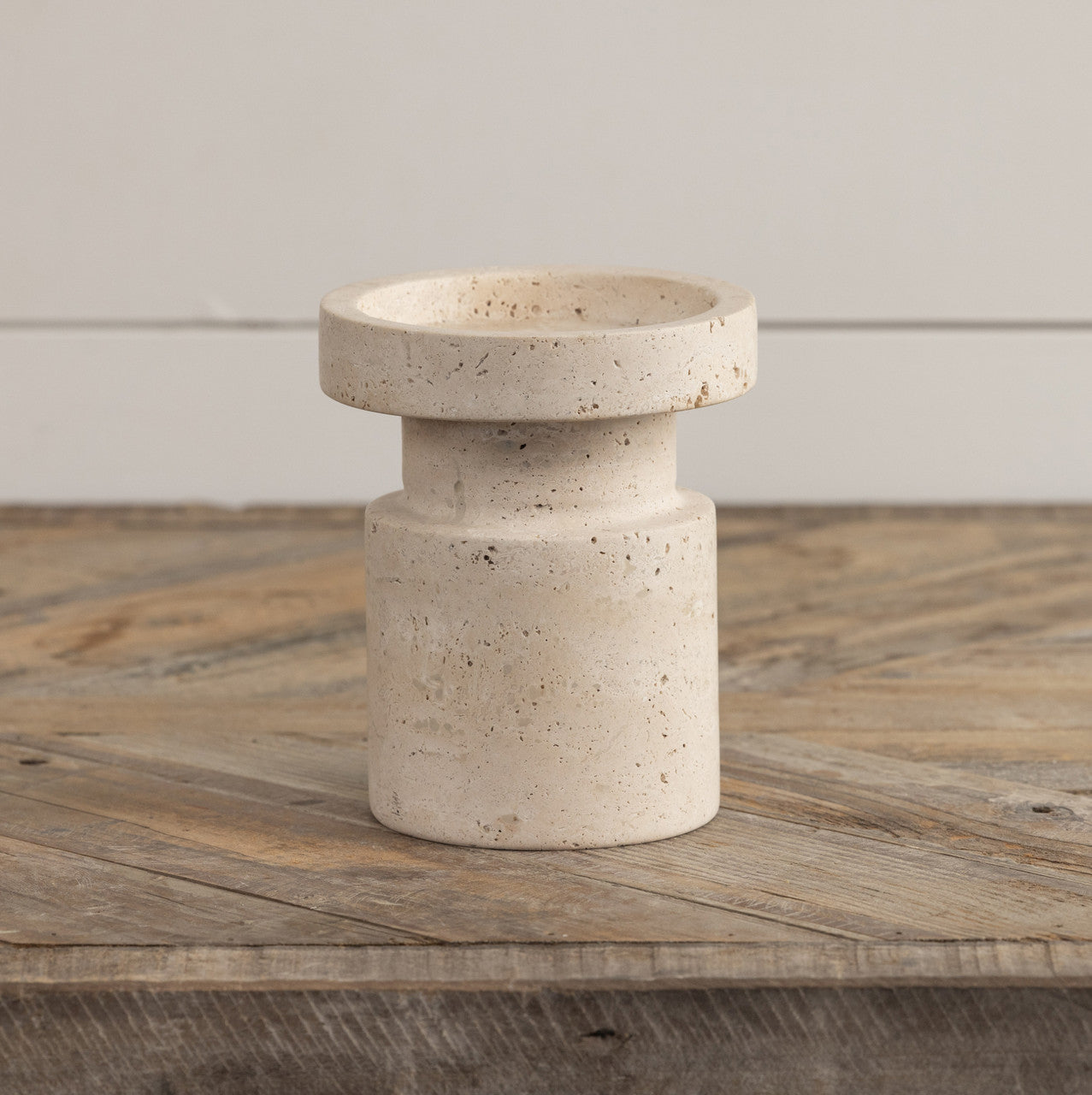 Natural Stone Pillar Candle Stand - Thumbnail 3