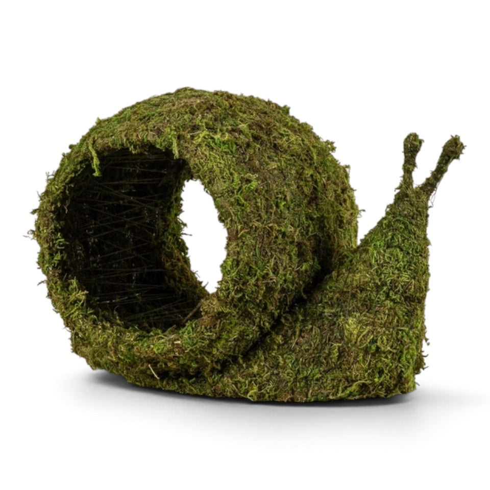 Moss-Covered Snail Planter