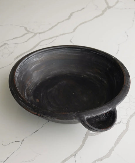 Vintage Inspired Black Clay Dahi Bowl