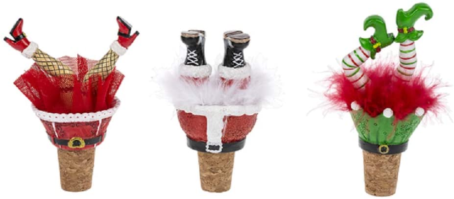 Christmas Wiggle Legs Wine Bottle Stoppers