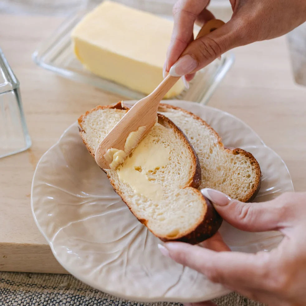 Pressed Glass Clear Butter Dish