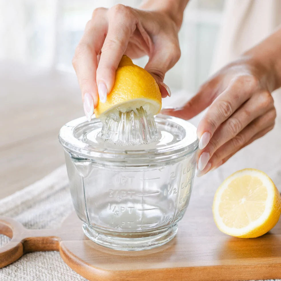 Pressed Glass Clear Juicer