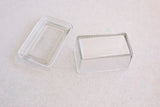 Pressed Glass Clear Butter Dish