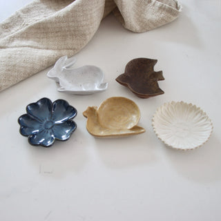 Reactive Glaze Stoneware Flora & Fauna Mini Dish