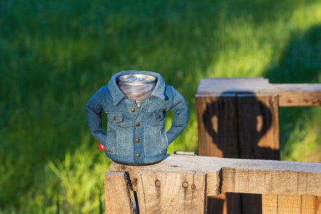 The Denim Insulated Can Cooler | Puffin Drinkwear