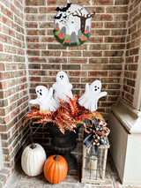 Lined Ghost Metal Stake Sign