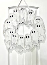 Ghost Wreath PVC Door Hanger