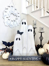 Ghost Wreath PVC Door Hanger