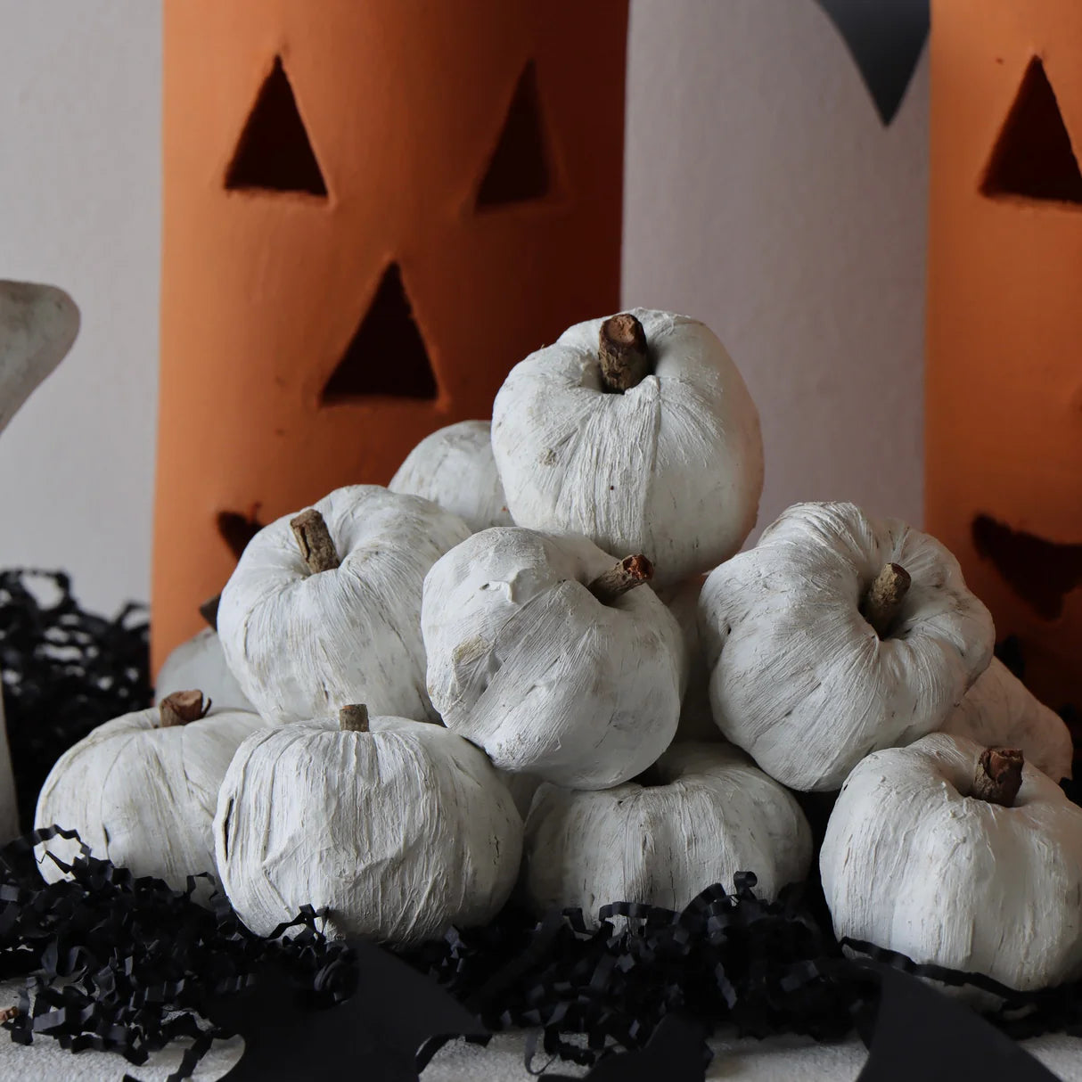 Bag of Dried Miniature Raffia Faux Pumpkins (Set of 15)