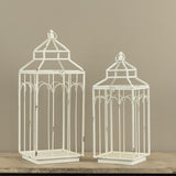 Ashley White Metal Lantern