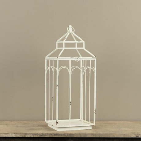 Ashley White Metal Lantern