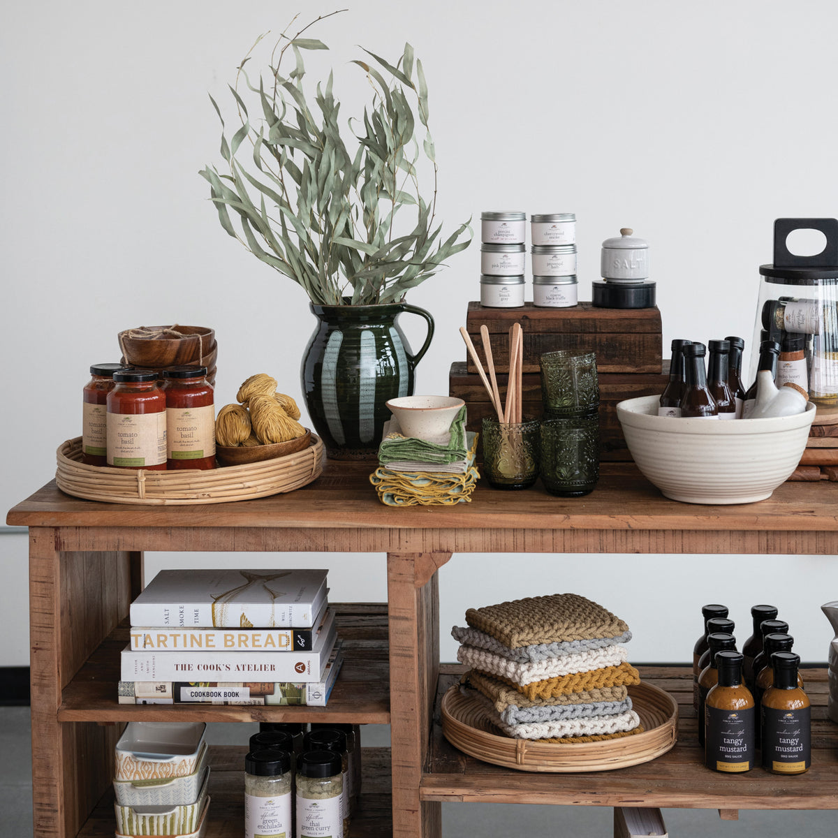 Finch + Fennel Tomato Basil Marinara Sauce displayed with gourmet pantry goods