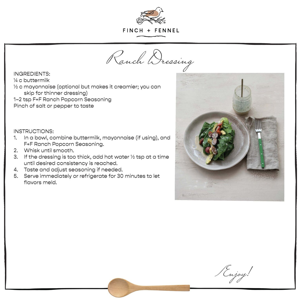 Ranch Popcorn Seasoning | Finch + Fennel