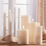 Ivory Wax 3D Flameless Pillar Candles