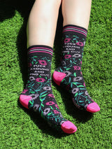 F*ck Around and Find Out Floral Women's Crew Socks