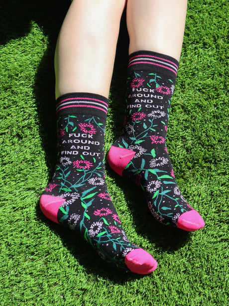 F*ck Around and Find Out Floral Women's Crew Socks