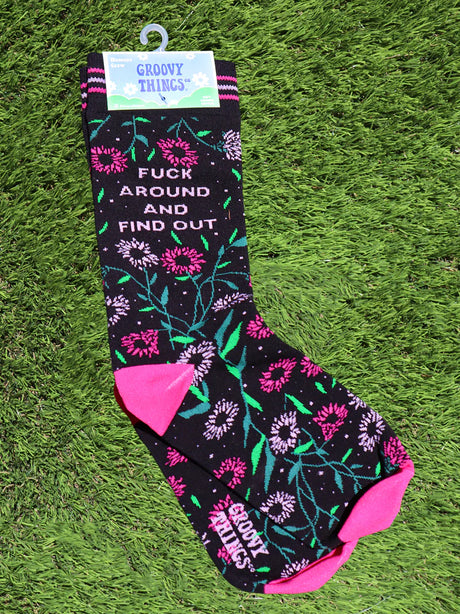 F*ck Around and Find Out Floral Women's Crew Socks