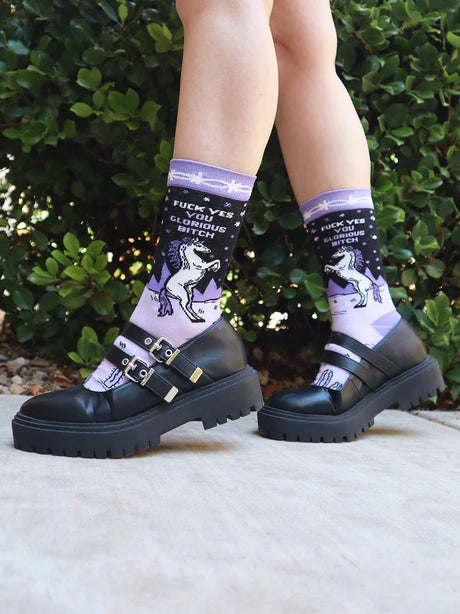 Glorious B*tch Unicorn Women's Crew Socks