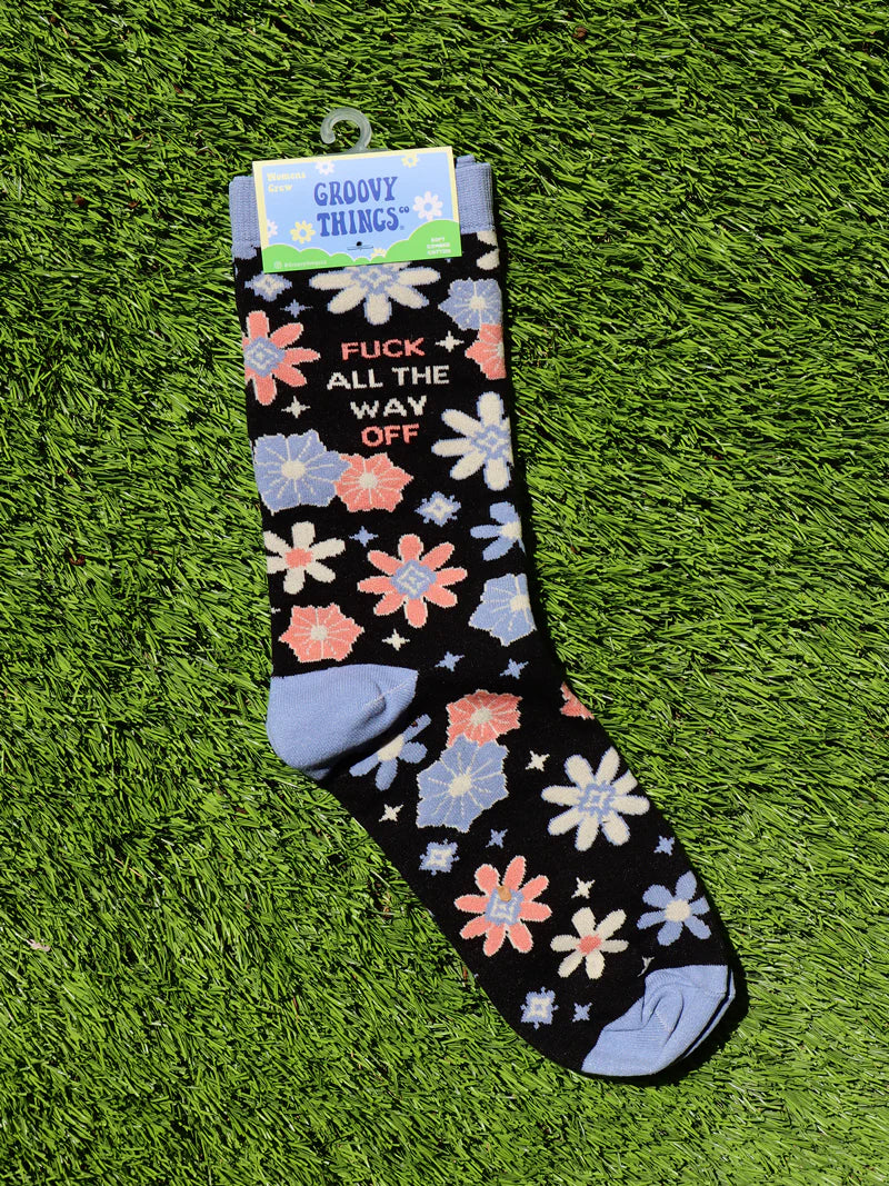 F*ck All The Way Off Floral Women's Crew Socks