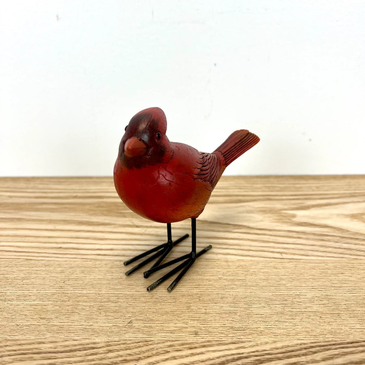 Red Cardinal Resin Bird Figurine