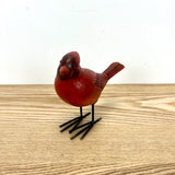 Red Cardinal Resin Bird Figurine