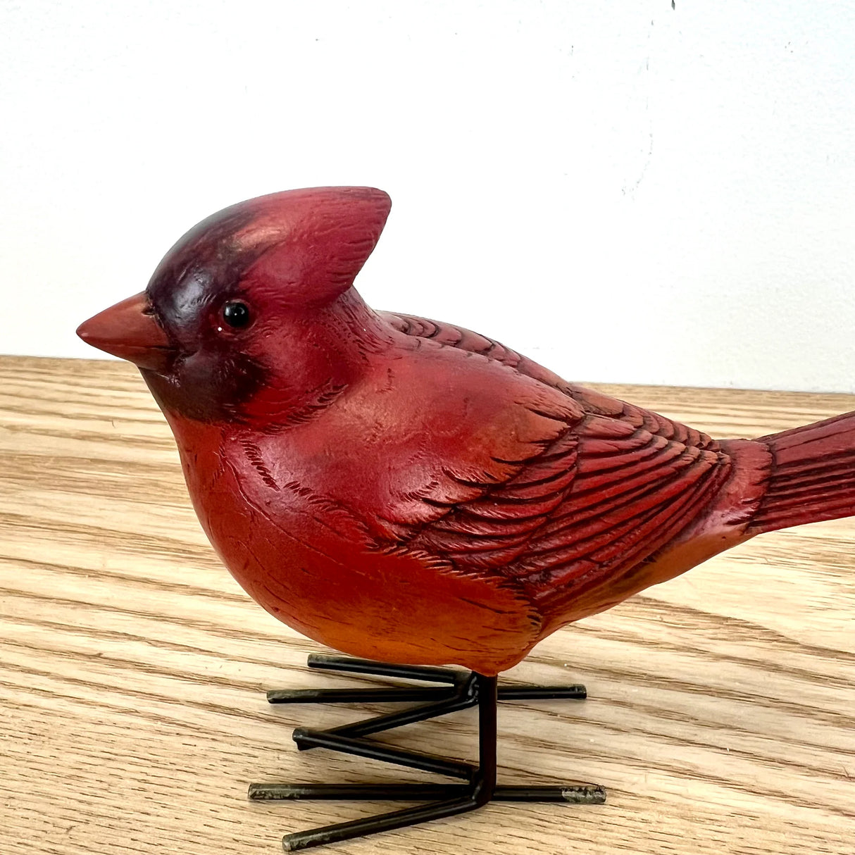 Red Cardinal Resin Bird Figurine