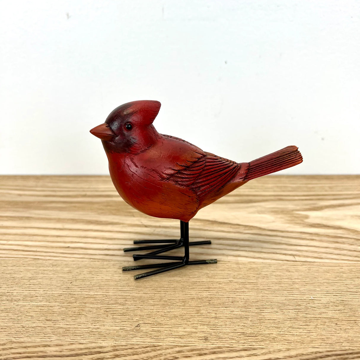 Red Cardinal Resin Bird Figurine
