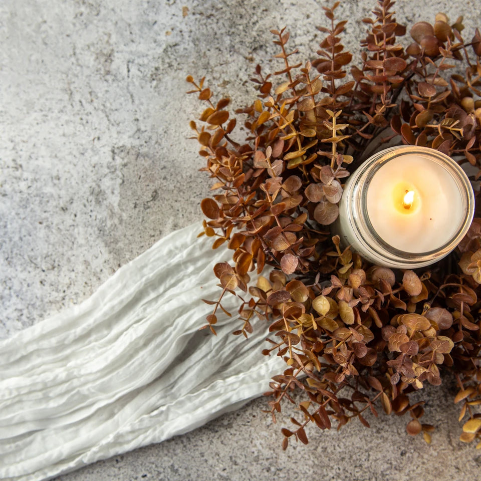 Brown Eucalyptus Candle Ring