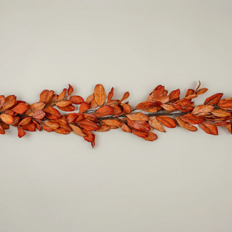 Dried Orange Magnolia Leaves Garland