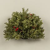 Mini Leaf Half Sphere with Burgundy Berries