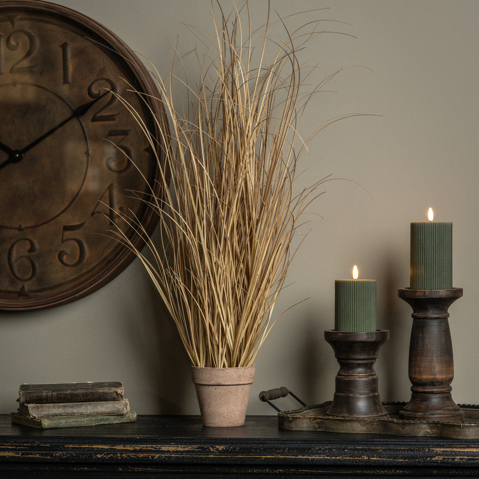 Faux Tan Grass in Pot